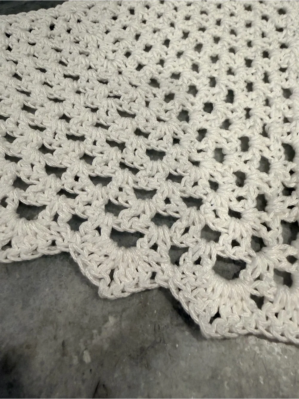 Handmade Crochet Bandana Head Scarf Cotton Boho Triangle Wrap Fest Cottagecore